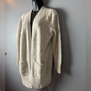 Madewell Wool Alpaca Blend Open Front Sweater in Oatmeal Womens Sz S